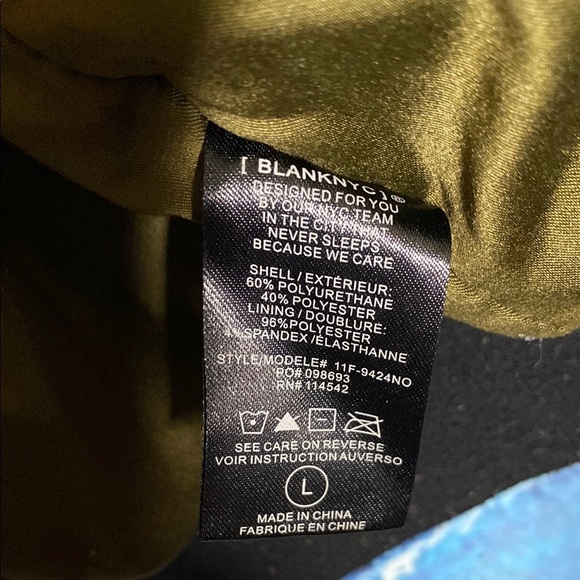 BLANKNYC Black L Studded Grommet Bomber Jacket O-Ring Zip Streetwear Punk Style - Picture 7 of 8